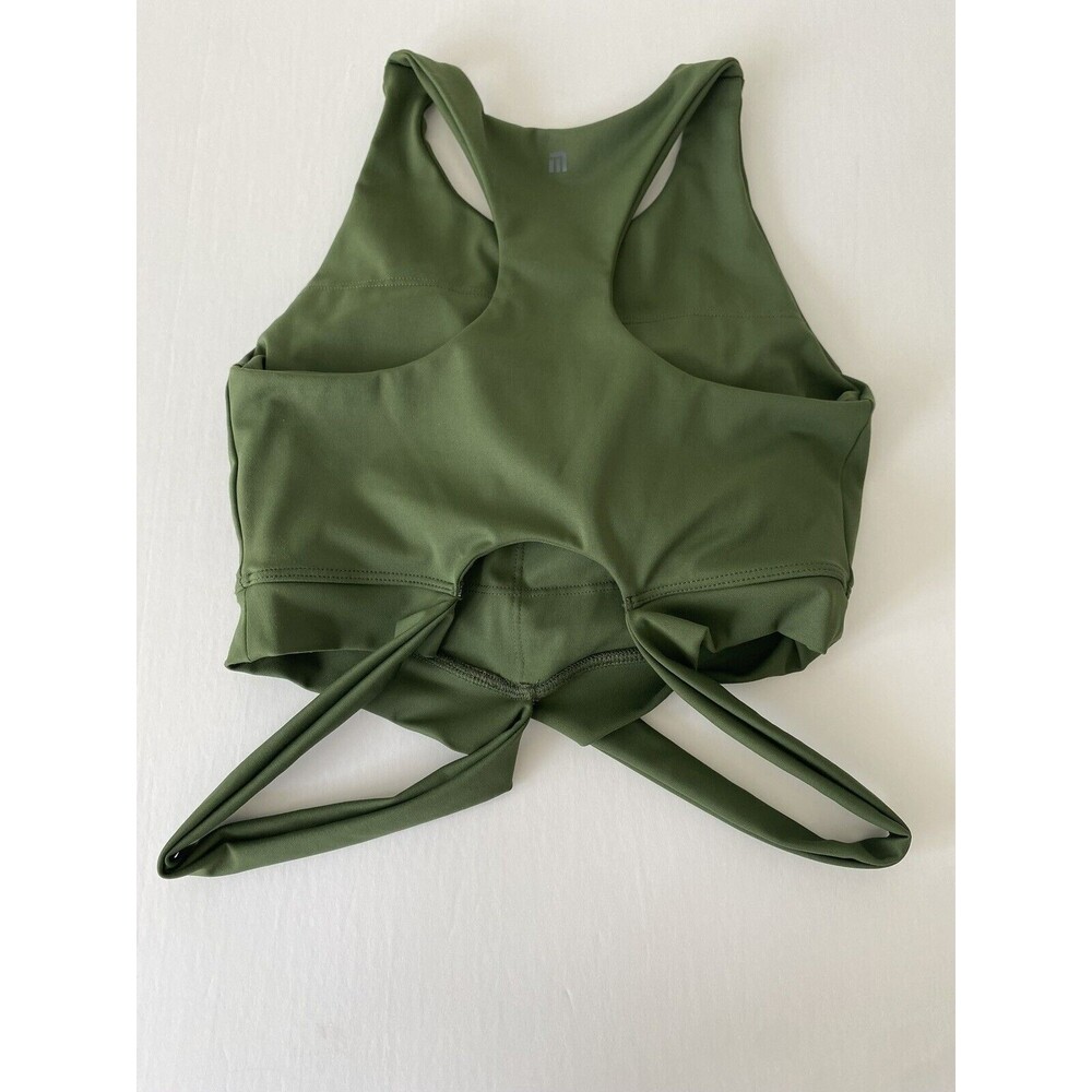 Montiel Kennedy Bra Army Green Active Workout Women's Crop Top Size 4 6